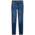 TOM TAILOR Damen 3 Sizes in 1 - Kate Skinny Jeans, blau, Uni, Gr. L/32