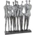 Dekofigur CASABLANCA BY GILDE "Skulptur Mädelsabend, antik silber" Dekofiguren Gr. B/H/T: 28 cm x 34 cm x 7 cm, silberfarben Deko-Objekte