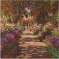 Wandbild ARTLAND "Weg in Monets Garten Giverny. 1902" Bilder Gr. B/H: 70 cm x 70 cm, Alu-Dibond-Druck Garten, 1 St., bunt Kunstdrucke
