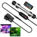 Led Aquarium Lampe Tank Leuchtet Unterwasser Beleuchtung Dimmbar 3 Lichtmodi mit Timer,mit Fernbedienungen,IP67 18.5cm - Swanew