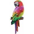 Metall-Papageien-Wandkunst, Outdoor-Vogel-Hängedekoration, tropische Ara-Zweig-Skulptur für Zuhause, Küche, Garten, Dekoration, bunt 2