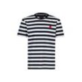 19V69 Italia by Versace T-Shirt TAZIO "Maritimes Streifen Kurzarm-Shirt Herren mit Logo-Patch (S-3XL)