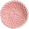 Aumüller Korbwaren - Katzenkorb Grobstrick geflochten 50 x 50 x 15 cm rosa