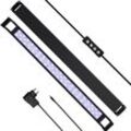 Aquarienbeleuchtung, Aquarium led Beleuchtung, einstellbare Zeitschaltung einstellbare Helligkeit, 25W,für 90-95cm Fischbecken - Schwarz - Vingo