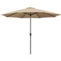 326,5 cm Sonnenschirm mit Kurbel, Groß Balkonschirm Gartenschirm Neigbar & Knickbar Marktschirm Kurbelschirm uv Schutz 50+ für