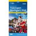 ADFC-Regionalkarte Tübingen - Stuttgart Süd, 1:75.000, reiß- und wetterfest,mit kostenlosem GPS-Download der Touren via BVA-website oder Karten-App, Karte (im Sinne von Landkarte)