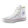 Sneaker CONVERSE "Chuck Taylor All Star Basic Leather Hi" Gr. 36,5, weiß (white) Schuhe Bekleidung