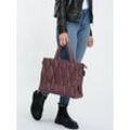 Handtasche MAZE "42021182", Damen, Gr. Onesize, lila (schwarz mauve), Lammleder, Taschen
