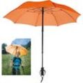 Taschenregenschirm EUROSCHIRM "teleScope handsfree, orange" orange Regenschirme Taschenschirm Taschenschirme