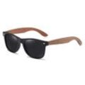 AquaBreeze Sonnenbrille Sonnenbrille mit Holzbügeln aus Walnuss für Damen & Herren Polarisierende Brillengläser mit UV400-Schutz