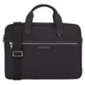 Messenger Bag TOMMY HILFIGER "TH URBAN NYLON COMPUTER BAG" Gr. B/H/T: 39 cm x 28 cm x 7,5 cm, schwarz (black) Damen Taschen Businesstaschen
