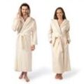 Unisex-Bademantel MÖVE "Chenillebiesen" Bademäntel Gr. XL, beige (natur) Bademantel Bademäntel