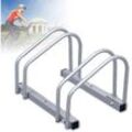 Fahrradständer Mehrfach-Ständer für 2/3/4/5/6 Fahrräder Verzinkt Fahrradhalter Boden Wand Montage(2-fach) - Swanew