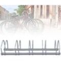 Fahrradständer Mehrfach-Ständer für 2/3/4/5/6 Fahrräder Verzinkt Fahrradhalter Boden Wand Montage(5-fach) - Swanew
