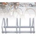 Fahrradständer Mehrfach-Ständer für 2/3/4/5/6 Fahrräder Verzinkt Fahrradhalter Boden Wand Montage(3-fach) - Swanew