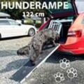 Hunderampe Hundetreppe Auto Kofferraum Treppen Rampe Einstiegshilfe für Hunde Klappbar Aluminium Auswahl Längen 5 cm Belastbar bis 150 kg Petigi