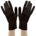 Satin-Handschuhe, schwarz, 23 cm