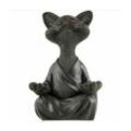 Tovbmup - Yoga Katze Outdoor Dekoration Kunst Figur Meditation Katze Statue Home Ornaments Rasen Ornamente,Zen Tier Katze Statue für