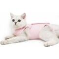 Professionelle Genesungskleidung für Bauchwunden oder Hautkrankheiten mit Halsband, für Katzen und Hunde, nach Operationen, für zu Hause (s, Pink)