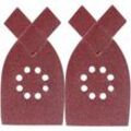 10 stücke Sanding 40-1000 Körnung Aluminiumoxid Schwalbenschwanz Kaninchenohren Palmform Sandpapier (Color : Red, Size : Grit 80)
