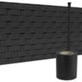 UISEBRT PVC Sichtschutzstreifen für Doppelstabmatten Zaun Stabmattenzaun Sichtschutz Zaunfolie 65mx19cm inkl. Befestigungsclips 450g/m² Windschutz