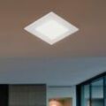 LED Einbaustrahler flach LED Einbaupanel rund Einbau Deckenstrahler LED Deckenleuchte weiß, Aluminium, 3W 130lm warmweiß, LxBxH 8,4x8,4x1,2cm