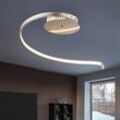 Etc-shop - led Design Decken Lampe silber Wohn Ess Zimmer Beleuchtung Kristall Leuchte