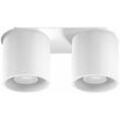 Etc-shop - Weiße Deckenleuchte für die Küche Aluminium runde moderne Deckenlampe Loft 2 flammig, Spot, LxBxH 26x12x11 cm, Esszimmer
