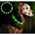 LED-Licht-Hundehalsband Wiederaufladbares LED-Blink-Sicherheitshalsband Einheitsgröße für alle Hunde, verstellbar für alle Größen - 3 Modi 12 Lichter
