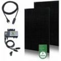 Nuasol - Balkonkraftwerk 830W/600W All Black Photovoltaik Solaranlage Steckfertig wifi Smart