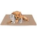 Haustiermatte - 60x80cm ( Anthrazit ) Haustierdecken öko-tex 100 perfekt für Katzen bis große Hunde - s-xl - Steppdecke für Sofa / Bett - Schutz