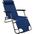 Amanka - Campingstuhl Liegestuhl Freizeitliege Sonnenliege Strandliege Campingliege Klappliege Liege 153cm Dunkelblau - blau