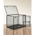 Songmics - feandrea Hundekäfig hochbelastbar, Gitterbox, Haustierkäfig, 107 x 70 x 74,9 cm, für große und mittelgroße Hunde, sicher, 2 abnehmbare