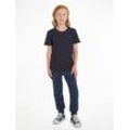 Tommy Hilfiger T-Shirt BOYS BASIC CN KNIT Kinder Kids Junior MiniMe,für Jungen, blau