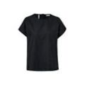 Blusenshirt im Materialmix - Schwarz - Gr.: 36