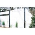 Kunststoff Sichtschutzwand Vario: Steckzaunsystem zum Selbstbau mit 3 verschiedenen Zaunfeldern, einem Abschlusselement und Einzeltür in 4 Farben