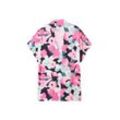 TOM TAILOR Damen T-Shirt mit V-Ausschnitt, rosa, Allover Print, Gr. XXL
