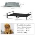 PawHut Hundebett mit Kissen grau 120L x 80B x 30H cm