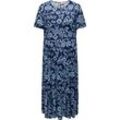 ONLY CARMAKOMA Sommerkleid, Allover-Musterung, 3/4-lang, für Damen, blau, 42