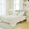 Tagesdecke Bettüberwurf mit 2 Kissenbezügen, Bettüberwurf Steppdecke 3 teilig leichte Überwurfdecke Bedspreads leichte Überwurfdecke Wohndecke für