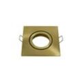 LC-Light Einbaurahmen MR16 eckig schwenkbar 90mm Klickverschluss gold