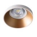 Kanlux Extravaganter Einbaurahmen SIMEN rund 75mm Downlight für GU10 oder GU5.3 weiß gold W/G