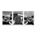 Bild mit Rahmen BRUNO BANANI "Oldtimer - Gerahmter Digitaldruck Wandbild" Bilder Gr. B/H: 30 cm x 40 cm, Wandbild-Set Hochformat, 1 St., grau (grau, weiß, schwarz) Bilder mit Rahmen