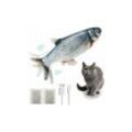Katzenminze Fischspielzeug Interaktive Katzen Pet Flopping Plüschtier & Bewegung Kätzchen Spielzeug & Kauen Biss Kick Zubehör für Kätzchen Kitty
