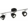 Etc-shop - Deckenstrahler schwenkbar led Deckenleuchte Spots schwarz Deckenlampe GU10 3-flammig, chrom, 3x 4W 320Lm warmweiß, LxBxH 50x10x16 cm
