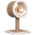 Longziming - Katzen-Kratzbaum mit Tunnel und Spielzeug 56 cm Seegras