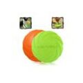 Hundefrisbee, Frisbee für Hunde, 2 Stück Frisbee-Hundespielzeug für Bewegung und Spiel im Freien für kleine und mittlere Hunde, GrünOrange