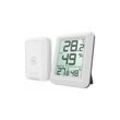 Drahtloses digitales Hygrometer LCD-Thermometer Indoor Outdoor Elektronischer Temperatur-Feuchtigkeits-Monitor Wetterstation Wecker