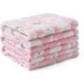 Set mit 1 waschbaren, weichen Decken für Hunde und Katzen – Größe 40 x 60 cm – Elefant – 3 Monate – Rosa - Lycxames