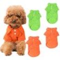 4PCS Hundekleidung Haustierkleidung Teddy Golden Retriever Kleidung Teddy Chihuahua Poloshirt XL